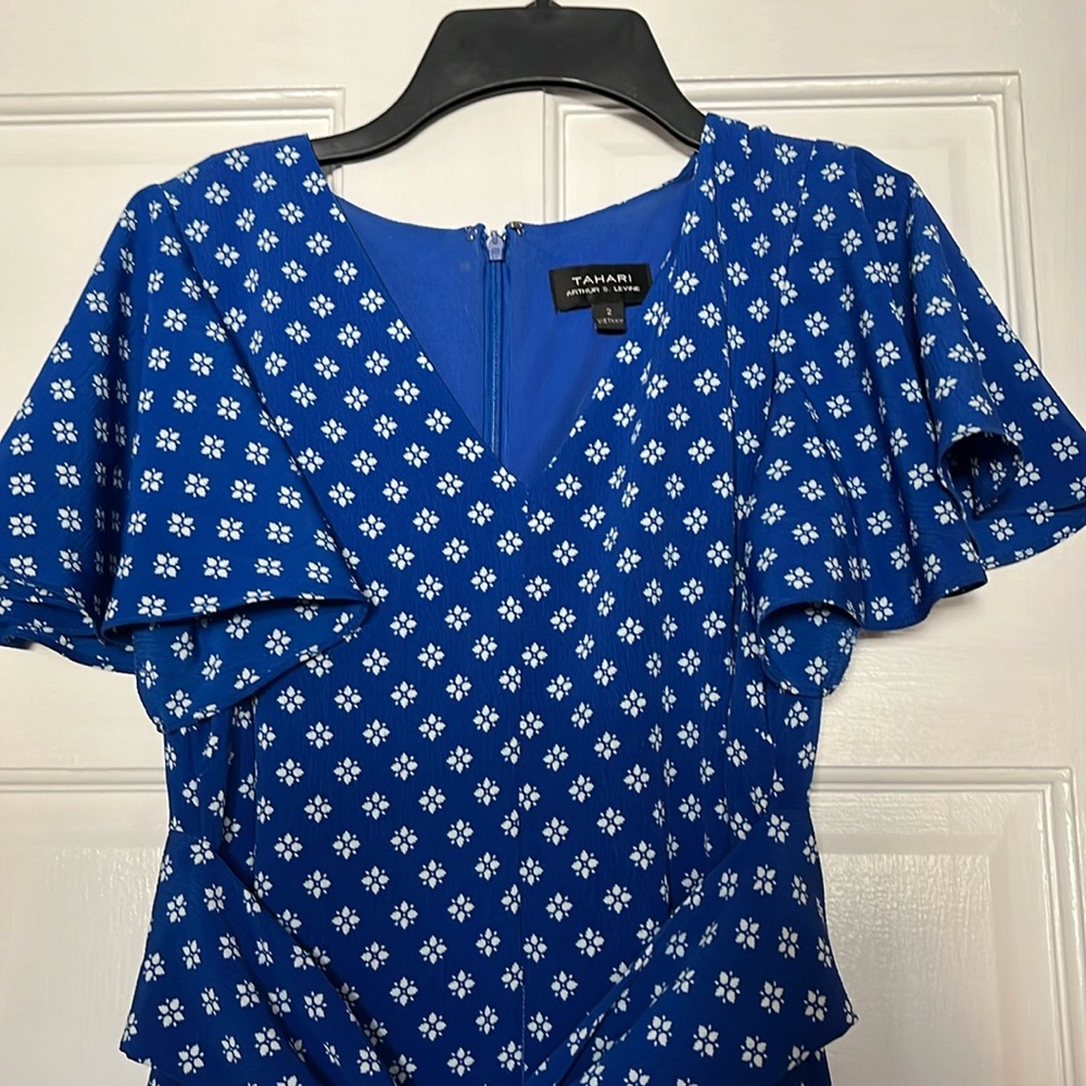 Tahari Jumpsuit size 2 Royal Blue